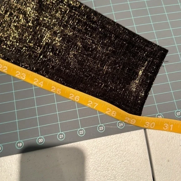 Spanx leggings, NWOT. Velvet and gold metallic. Sooooo classy and stunning. - Picture 8 of 8